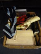 Box Containing Assorted Kitchenalia, Dictionaries, Etc