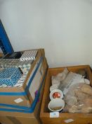 Two Boxes of Assorted Fixings, Wood Screws, Etc