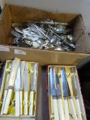 Collection of Silver Plate Cutlery, Etc