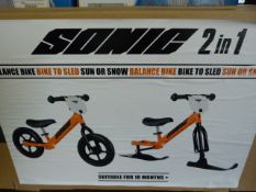 *Sonic 2-in-1 Balance Bike to Sled for Sun and Snow