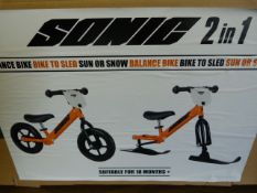 *Sonic 2-in-1 Balance Bike to Sled for Sun and Snow