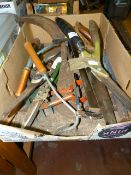 Box of Assorted Gardening Tools