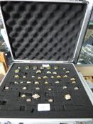 Aluminium Flight Case Containing 128 Jewelry Rings
