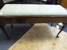 Duet Music Stool on Cabriole Legs