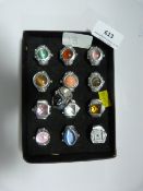 Thirteen Assorted Costume Jewellery Rings
