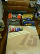 Three Volumes of Wisden Anthology, Six Diecast Vehicles and Assorted LPs