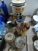 Assorted Stone Jars, Bread Croc, Etc