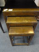 Nest of Three Oak Tables