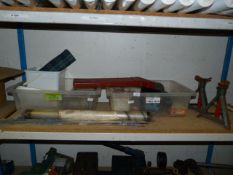 Assorted Axle Stands, Fuel Cans, Warning Triangles, Etc