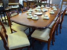 Fine Quality Reproduction Mahogany Dining Table with Eight Chairs
