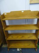 Oak Four Tier Graduated Bookshelf