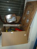 Box Containing Assorted Woodworking and Hobby Items