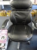 *Students Black Leather Chair