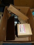 Box Containing Waltham Cassette Player, Darts, Etc