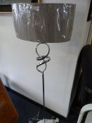 *Chrome Standard Lamp with Shade