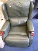 Green Leather Reclining Chair