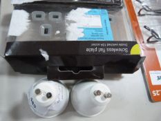 *Two GU10 LED Lamps and a Stainless Steel Double Socket