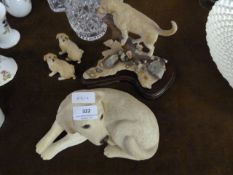 Four Labrador Ornaments