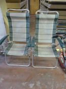 Two Tubular Aluminium Folding Chairs