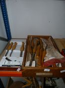 Box Containing Marples & Robert Soiby Lathe Chisels