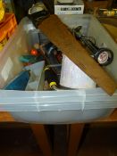 Two Plastic Boxes Containing Assorted Joiners Tools, Shoe Lasts, Etc