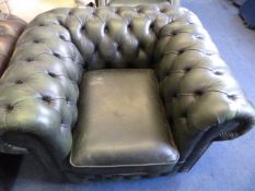 Green Leather Chesterfield Chair