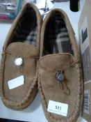 *Pair of Size 7-8 Leather Slippers