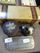 Paper Mache and other Trinket Boxes and a Rolls Razor