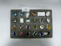 Twenty Two Assorted Rings with Large Stones