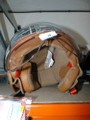 Crivit Open Face Trendy Leather Look Helmet (Size Large)