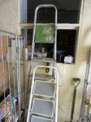 Aluminium Set of Steps and a Tubular Steel Set of Steps