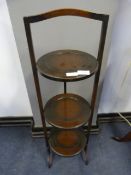 Three Tier Mahogany Cake Stand