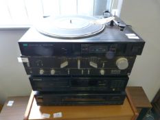 Music Stack System Comprising of Techniques Pioneer and Aiwa Equipment with KEF Coda iii Speakers