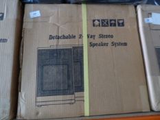 *Two Pair of Detachable Two Way Stereo Speakers