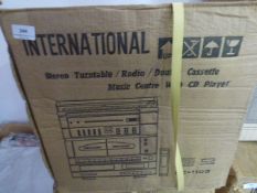 *International Stereo Turntable, Radio, Double Cassette and CD Player