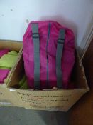 *Box Containing Lime Green and Cerise Holdalls
