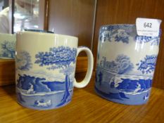 Two Blue and White Spode Mugs