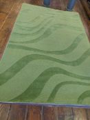 *Aero Ocean Design 100% Wool Pile Rug (Green) 160cm by 230cm RRP: £200