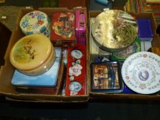 Two Boxes Containing Assorted Tins