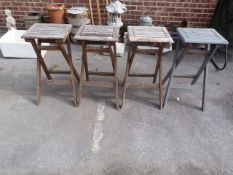 Four Outdoor Stools