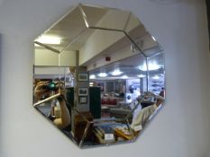 Octagonal Bevelled Glass Mirror