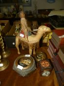 Decorative Leather Camel and Bric-a-Brac