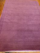 *York 120cm by 170cm 100% Wool Purple Rug