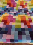 *Multicoloured Checkered Design Pure Wool Rug 240cm by 170cm RRP: £595