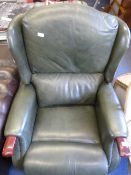 Green Leather Reclining Chair