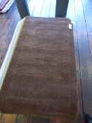*York Chocolate Stripes 100% Pure Wool Pile Rug 80cm by 150cm RRP: £65