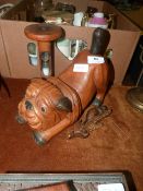 Comical Wooden Dog, Etc