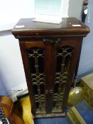 Wrought Iron and Teak CD Storage Unit