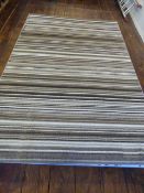 *Beige, Brown and Grey Striped Rug 230cm by 160cm RRP: £250