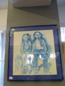 Rob Baker Crayon Picture in Blue